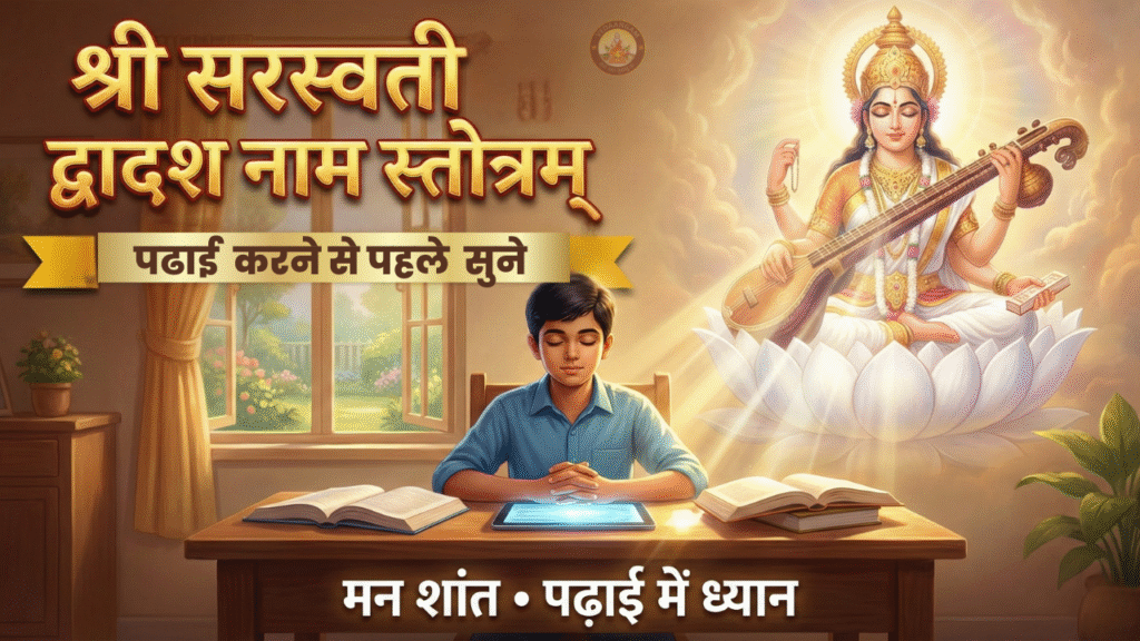 saraswati dwadasa naam stotram with lyrics